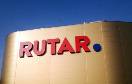 Rutar facility logo lettering signage